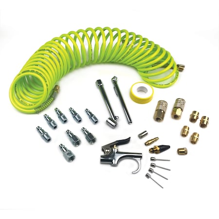 27-Piece Pro Accessory Kit With Poly Recoil Hose